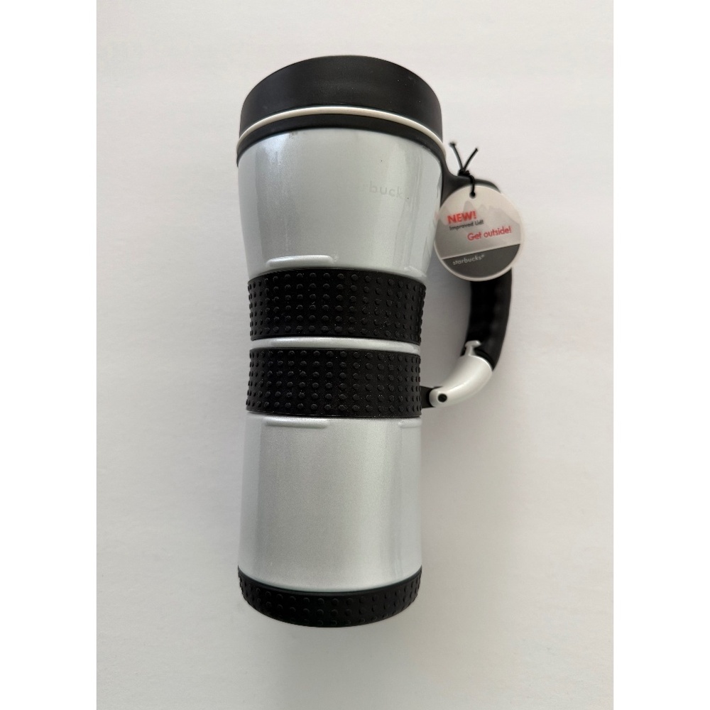 Starbucks Coffee 2004 Travel Tumbler Mug With Carabiner Clip 16oz-NWT